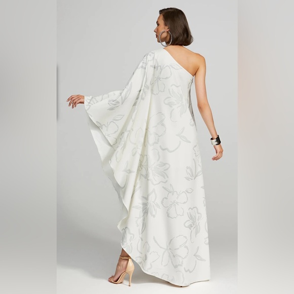 Halston Heritage White and Gray Dress - Picture 2 of 6